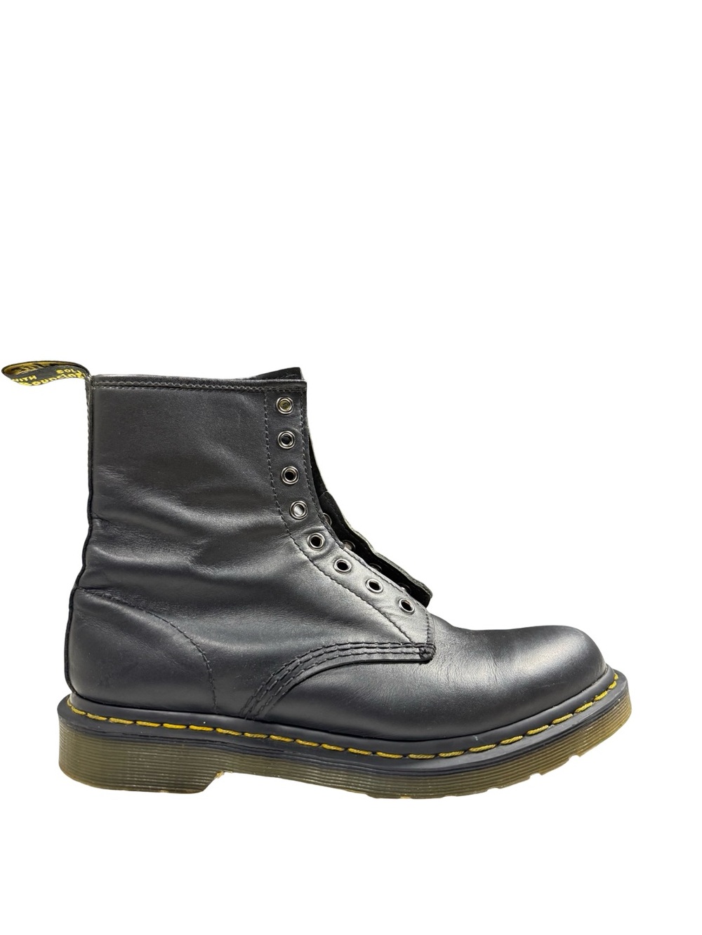 Dr. Martens 11821 Black Smooth Leather Lace Up Boots Combat Grunge Men 8 Women 9 - Picture 3 of 11